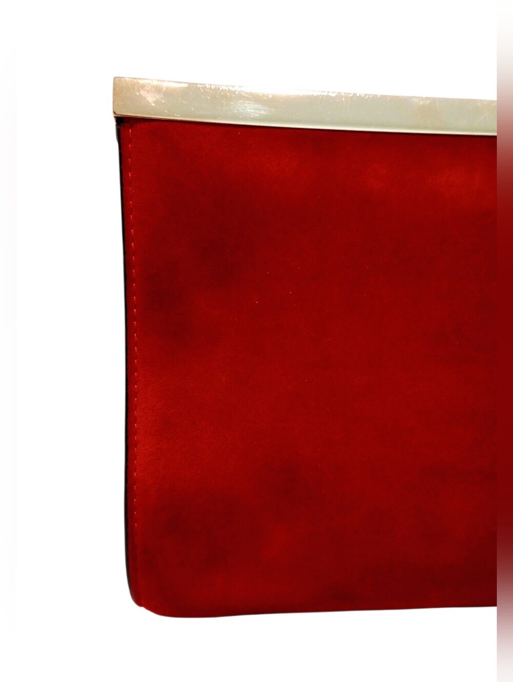 Christian Louboutin Palmette Clutch in Red Suede - Picture 5 of 16